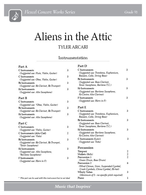 Aliens in the Attic (Flexcel) - Full Score